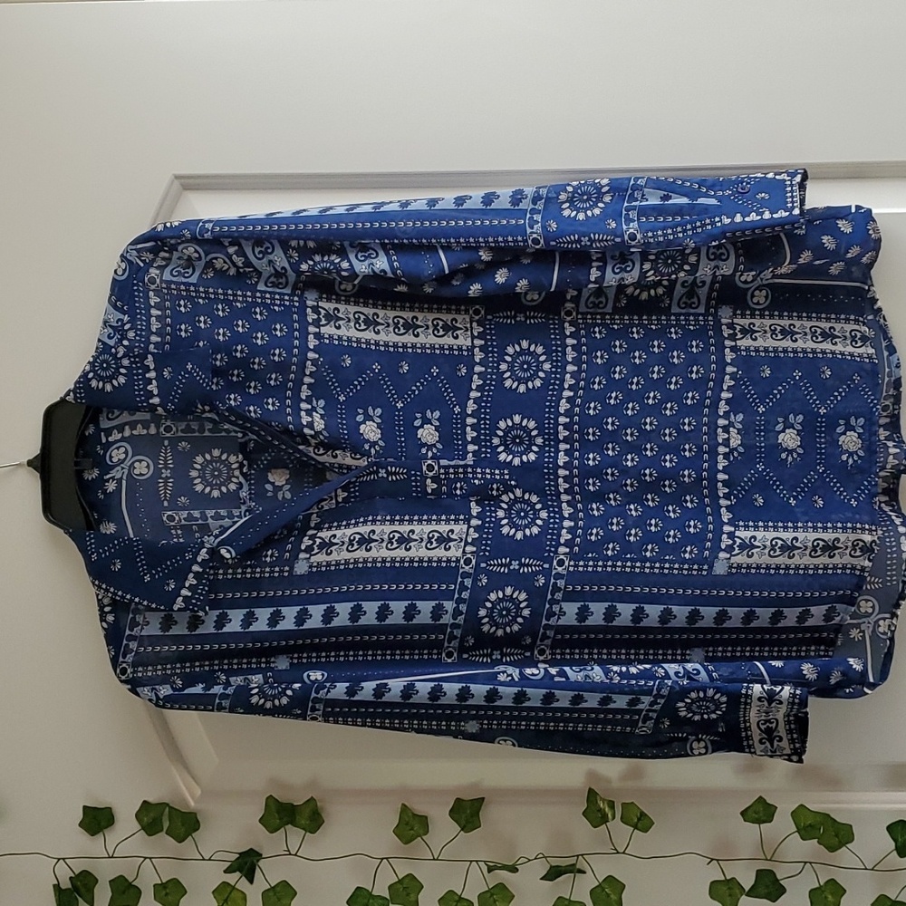 Semi-sheer Blouse with no label
